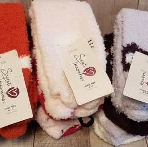 9 Pair*Secret Treasures Women's Cozy Fuzzy Crew Socks*Size 4-10*NWT